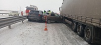На трассе Тюмень - Омск из-за ДТП ограничено движение